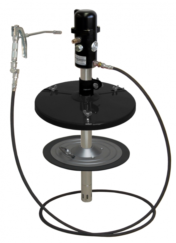 pneuMATO 55 grease pump unit, static JOKEY<br>with 6,5 m high pressure rubber hose DN6</p>for 18/20 kg JOKEY plastic pail