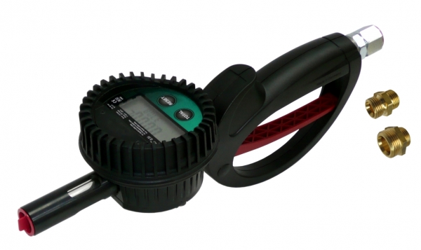 Electronic hose end meter with swivel<br>calibratable to legal measuring standards</p>without nozzle